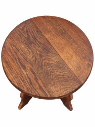 Dubový taboret v štýle Arts & Crafts